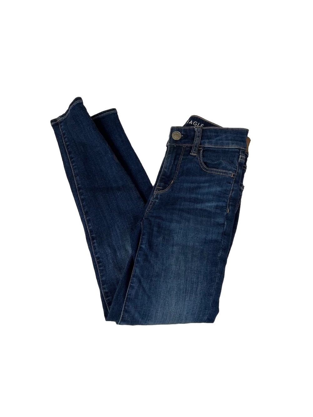 American Eagle Women’s Jeans Size 000 SHORT Hi Rise Jegging Dark Wash Blue #3533